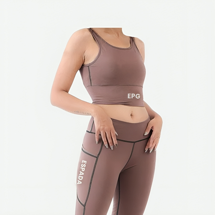 BROWN ENHANCE SPORTS BRA